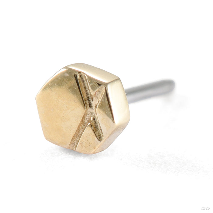 Element 06 Press-fit End in Gold from Tether Jewelry in yellow gold