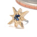 Elendres Press-fit End in 14k Yellow Gold with Blue Sapphire from Tether Jewelry