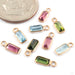Emerald-cut Bezel Charm in Gold from Modern Mood in various materials