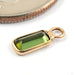 Emerald-cut Bezel Charm in Gold from Modern Mood in yellow gold with green tourmaline