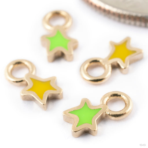 Enamel Star Charm in Gold from Pupil Hall in assorted materials