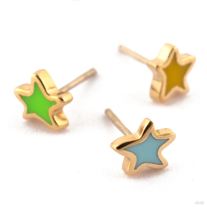 Enamel Star Press-fit End in Gold from Pupil Hall group photo