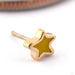 Enamel Star Press-fit End in Gold from Pupil Hall in 14k Yellow Gold with Sunny Yellow Enamel