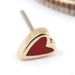  Enamel Ticker Press-fit End in Gold from Pupil Hall in 14k yellow gold with red enamel