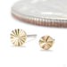 Engraved Disk Press-fit End in Gold from Origins Handmade in 2.5mm and 2mm