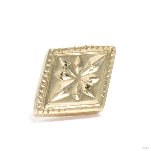 Engraved Kite Threaded End in Gold from Origins Handmade