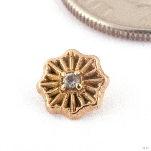 Ensnare Threaded End in 15k Yellow Gold with Diamond from Kiwii Jewelry