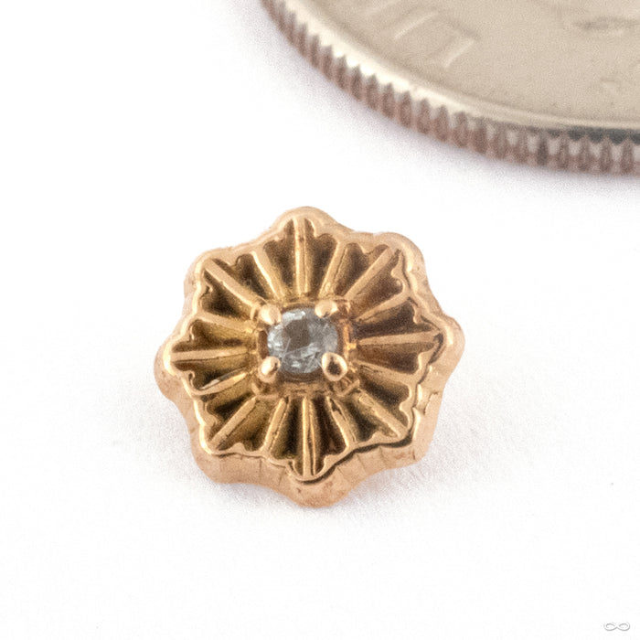 Ensnare Threaded End in 15k Yellow Gold with Diamond from Kiwii Jewelry