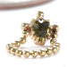 Esperanza Press-fit End in Gold from Sacred Symbols with green tourmaline