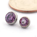 Extreme Low Profile Gem Ball Threaded End in Titanium from Industrial Strength with fancy purple