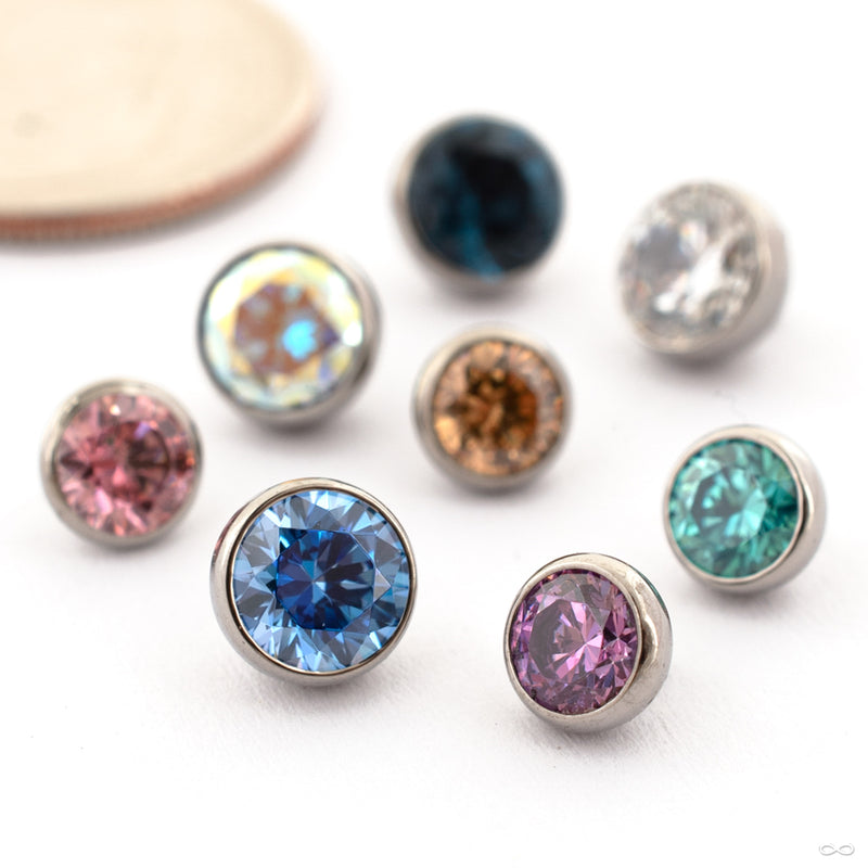 Extreme Low Profile Gem Ball Threaded End in Titanium from Industrial Strength