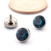 Extreme Low Profile Gem Ball Threaded End in Titanium from Industrial Strength with london blue topaz