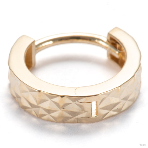 Faceted Clicker in 14k Yellow Gold from Ember Body Jewelry 