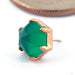 Family Ghost Press-fit End in Gold from Pupil Hall in 14k Rose Gold with Green Onyx