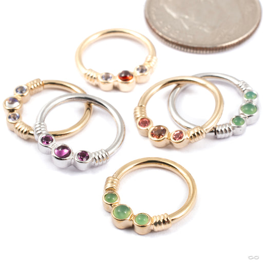 Faraway Seam Ring in Gold from BVLA in assorted materials with various stones