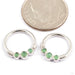 Faraway Seam Ring in Gold from BVLA in 14k White Gold with Chrysoprase in assorted sizes