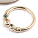 Faraway Seam Ring in Gold from BVLA in 14k Yellow Gold with Rainbow Moonstone and Swiss Blue Topaz