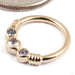 Faraway Seam Ring in Gold from BVLA in 14k Yellow Gold with Rainbow Moonstone and Tanzanite