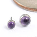 Flat Back Cabochon Gem Press-fit End in Titanium from Industrial Strength in amethyst