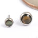 Flat Back Cabochon Gem Press-fit End in Titanium from Industrial Strength in black mother of pearl