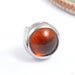 Flat Back Cabochon Gem Press-fit End in Titanium from Industrial Strength in Baltic Amber