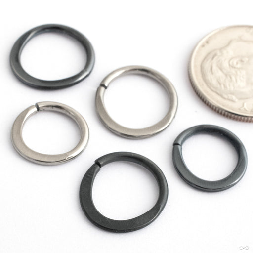 Flattened Seam Ring from Black Forest Jewelry in assorted materials and sizes