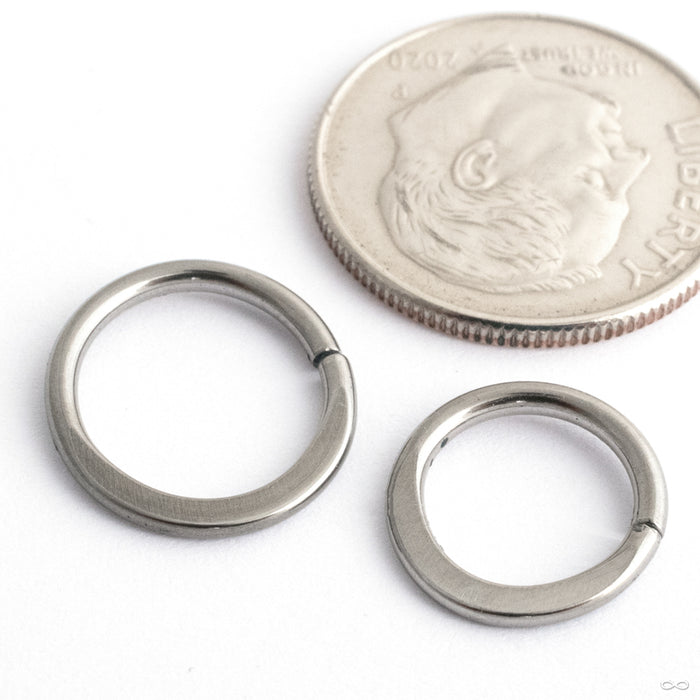 Flattened Seam Ring in High Polish Niobium from Black Forest Jewelry in assorted sizes