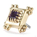 Fortress Press-fit End in Gold from Sacred Symbols with amethyst