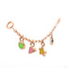 Forward-Facing Fun & Games Lynx Chain in 14k Rose Gold with Mixed Enamel from Pupil Hall