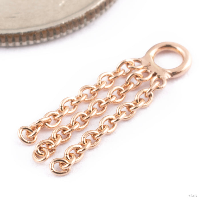 Fringe Charm in Gold from Tether Jewelry in 14k Rose Gold