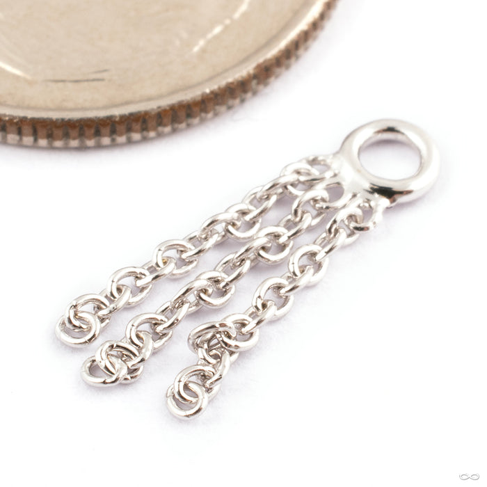 Fringe Charm in Gold from Tether Jewelry in 14k White Gold