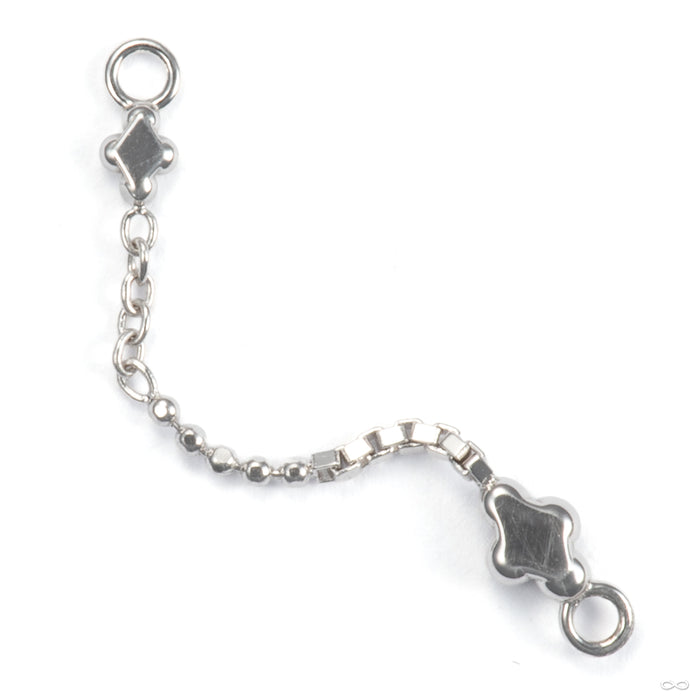 Give 100 Duplex Lynx Chain in 14k White Gold with Black Diamond & Black Enamel from Pupil Hall back detail