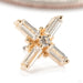 Gaia Press-fit End in 14k Yellow Gold with Clear CZ from BVLA