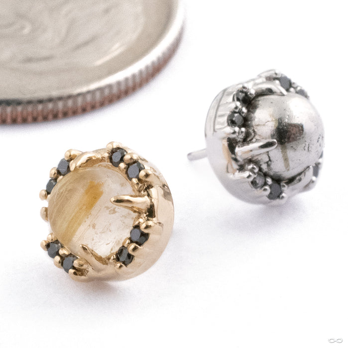 Galaxia Press-fit End in Gold from Tether Jewelry in assorted materials with various stones