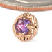 Gemmed Omega 24 Press-fit End in 14k Rose Gold with Amethyst from Tether Jewelry