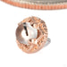 Gemmed Omega 24 Press-fit End in 14k Rose Gold with Tourmalated Quartz from Tether Jewelry