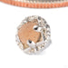 Gemmed Omega 24 Press-fit End in 14k White Gold with Oregon Sunstone from Tether Jewelry