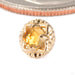 Gemmed Omega 24 Press-fit End in 14k Yellow Gold with Citrine from Tether Jewelry