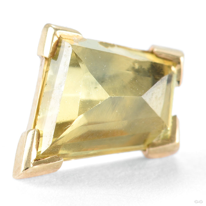 Geometric Kenyan Sapphire Press-fit End in Gold from Mettle and Silver yellow gold large