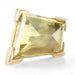 Geometric Kenyan Sapphire Press-fit End in Gold from Mettle and Silver yellow gold large