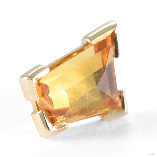 Geometric Kenyan Sapphire Press-fit End in Gold from Mettle and Silver yellow gold medium