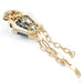 Geometric Partial Bezel Chain Charm in Gold from Mettle and Silver back detail