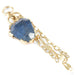 Geometric Partial Bezel Chain Charm in Gold from Mettle and Silver in yellow gold with madagascar sapphire