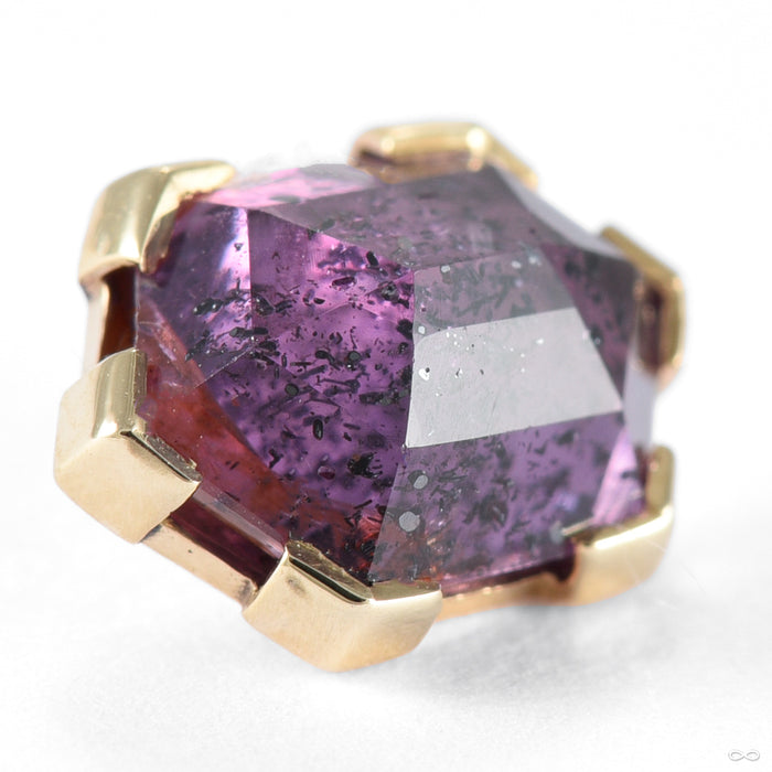 Geometric Umba Sapphire Threaded End in Gold from Mettle and Silver side detail