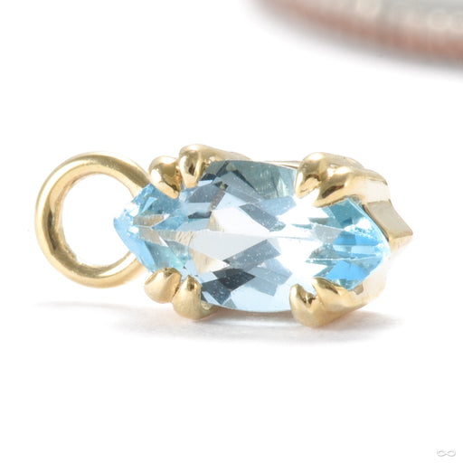 Georgia Charm in Gold from Modern Mood with swiss blue topaz