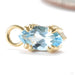 Georgia Charm in Gold from Modern Mood with swiss blue topaz