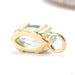 Georgia Charm in Gold from Modern Mood with swiss blue topaz back view