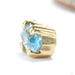 Georgia Charm in Gold from Modern Mood with swiss blue topaz side view