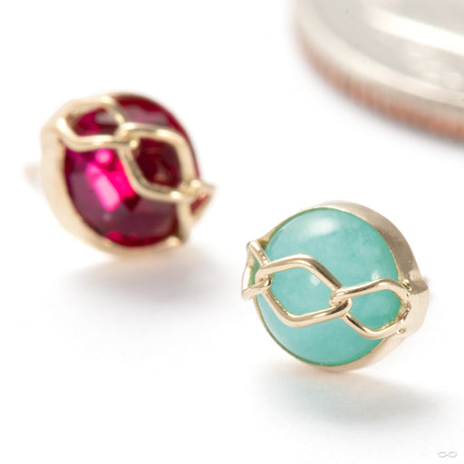 Get Money Press-fit End in Gold from Pupil Hall with various stones