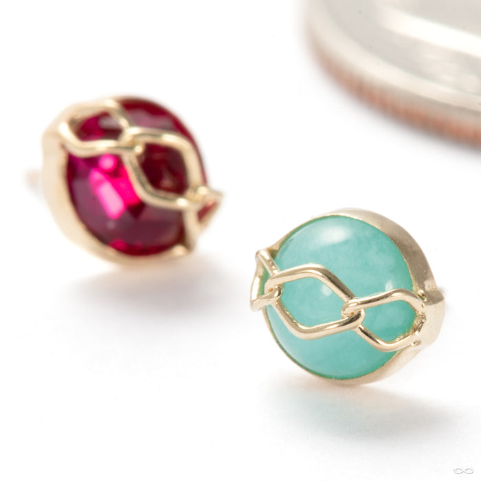 Get Money Press-fit End in Gold from Pupil Hall with various stones